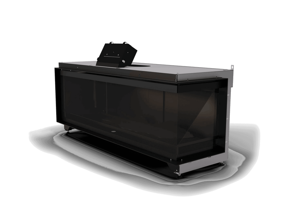 Kalfire E-one 130C D - caminetto elettrico da incasso, modello angolo destro