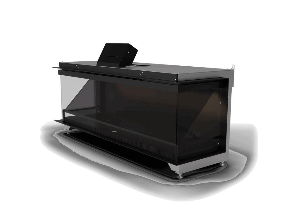 Kalfire E-one 100S - caminetto elettrico da incasso, modello trifacciale