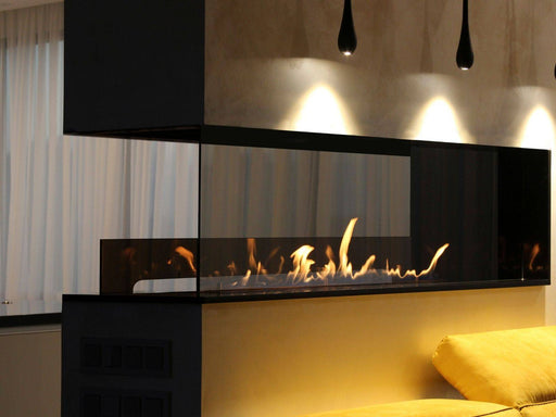 Planika Trifacciale Laterale - camino a bioetanolo da incasso con bruciatore automatico