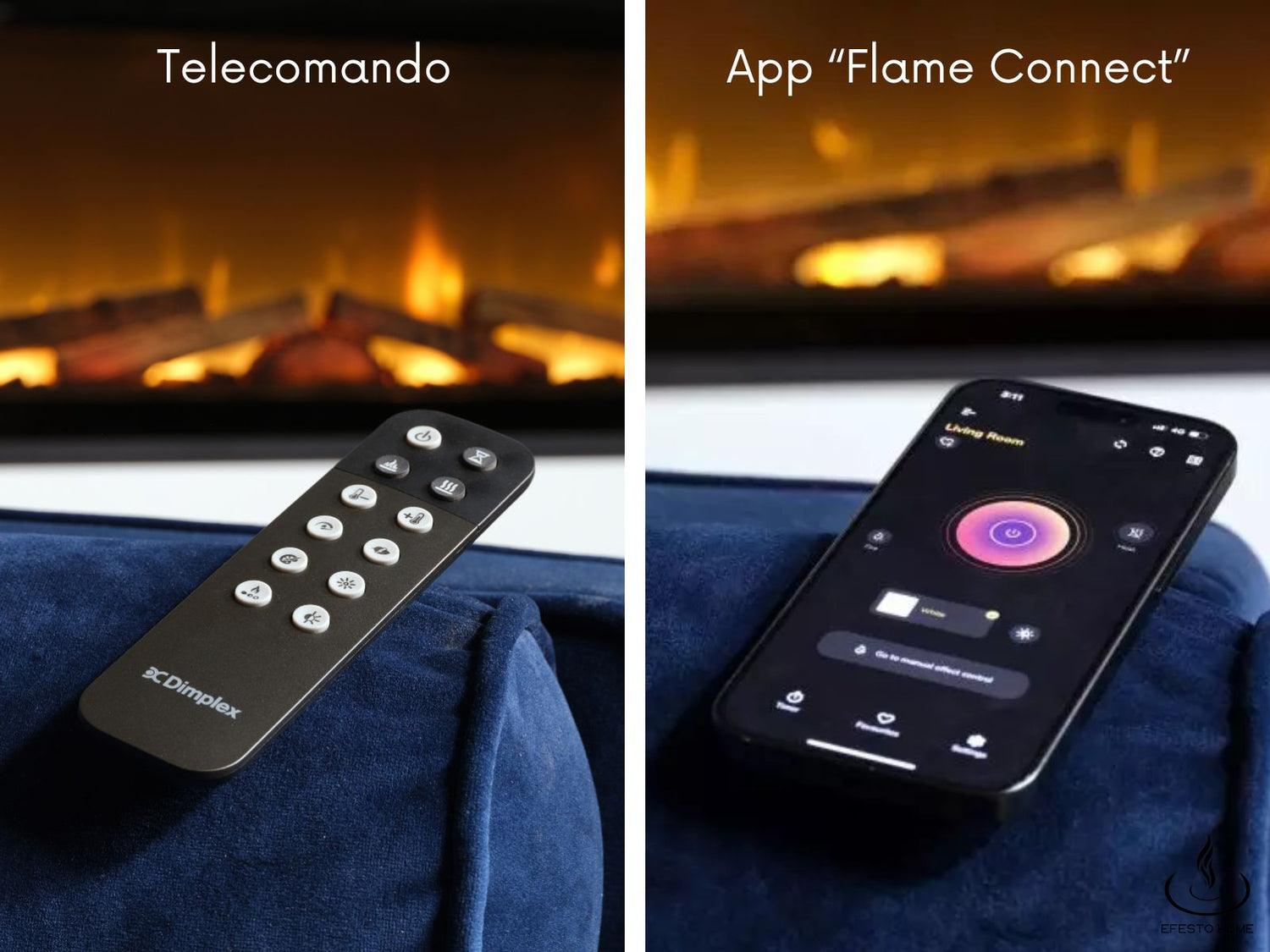 Controllo tramite telecomando o app