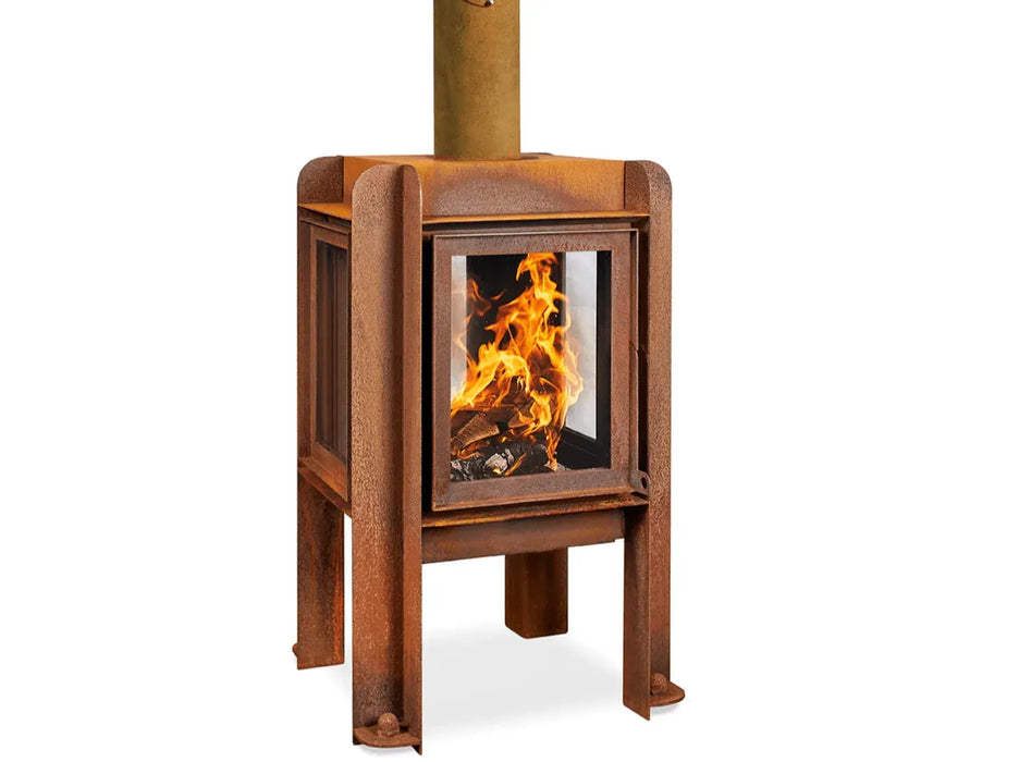 RB73 Fennek 50 caminetto a legna per esterno in acciaio corten - Efesto Home
