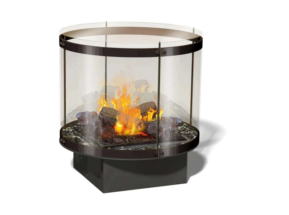 The Flame Drum  - caminetto quadrato da incasso ad acqua nebulizzata - Efesto Home