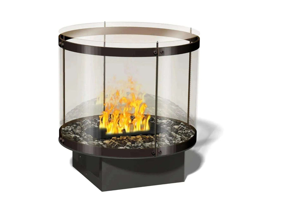 The Flame Drum  - caminetto quadrato da incasso ad acqua nebulizzata - Efesto Home