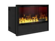 The Flame HIP Frontale - caminetto da incasso con vista frontale, ad acqua nebulizzata - Efesto Home