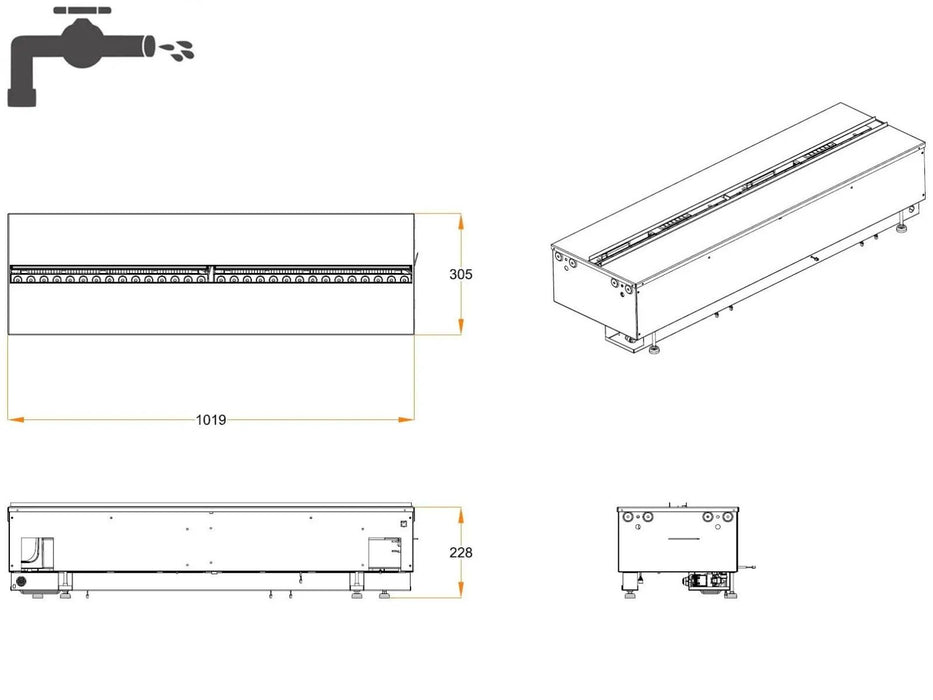 Dimplex Cassette 1000 - caminetto elettrico ad acqua