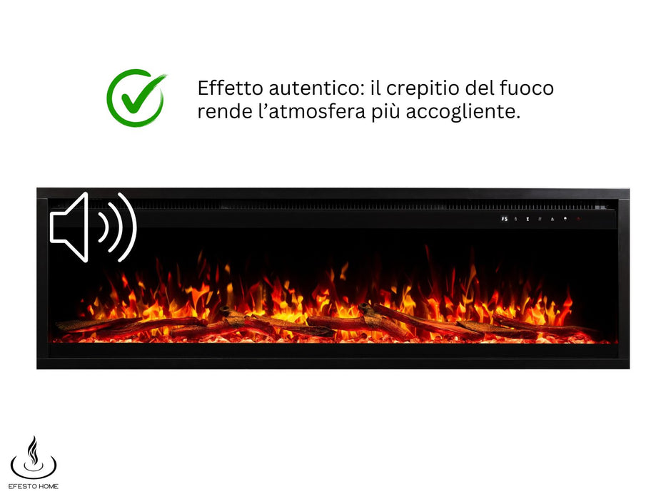 Aflamo Majestic Pro caminetto elettrico, vista frontale