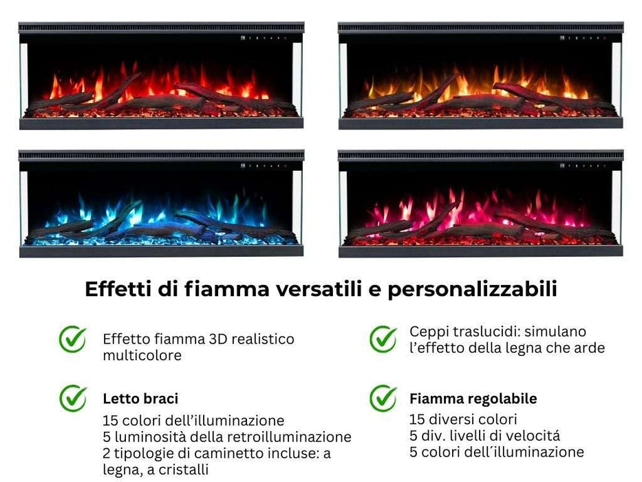 Aflamo Unique Pro - caminetto elettrico