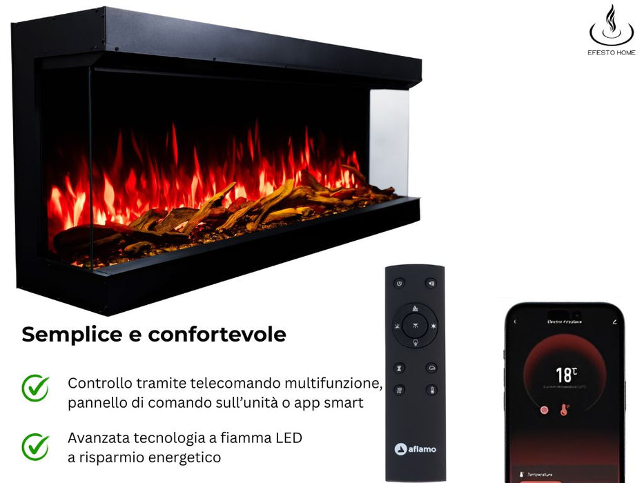 Aflamo Superb 3D - caminetto elettrico da incasso