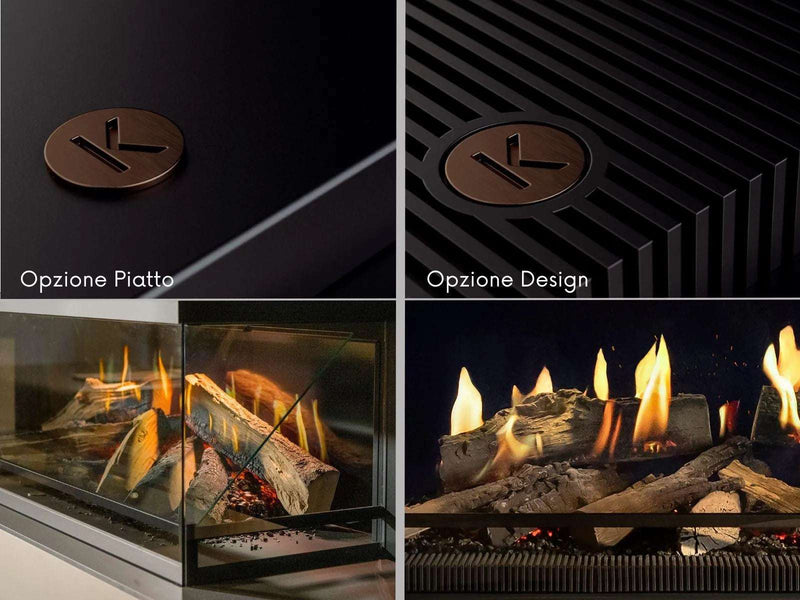 Kalfire E-one 130F - caminetto elettrico da incasso, modello frontale