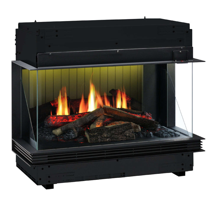 Dimplex Vista - camino elettrico da incasso, vista trifacciale