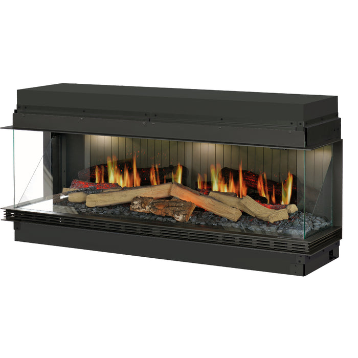 Dimplex Vista - camino elettrico da incasso, vista trifacciale