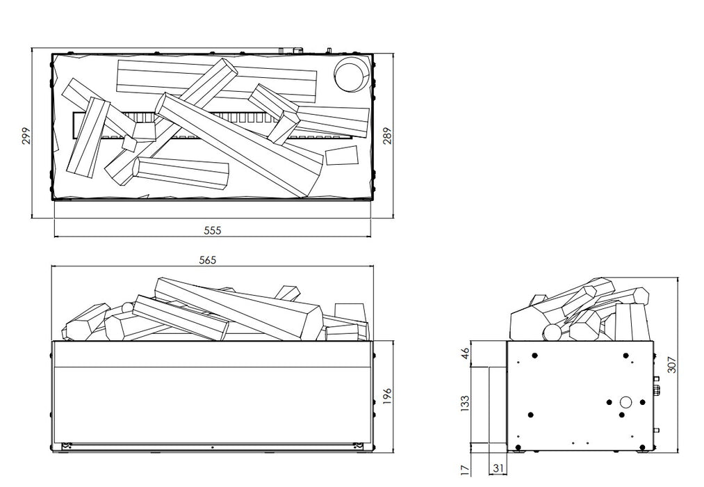 Dimplex Juneau L Multicolore - caminetto elettrico ad acqua