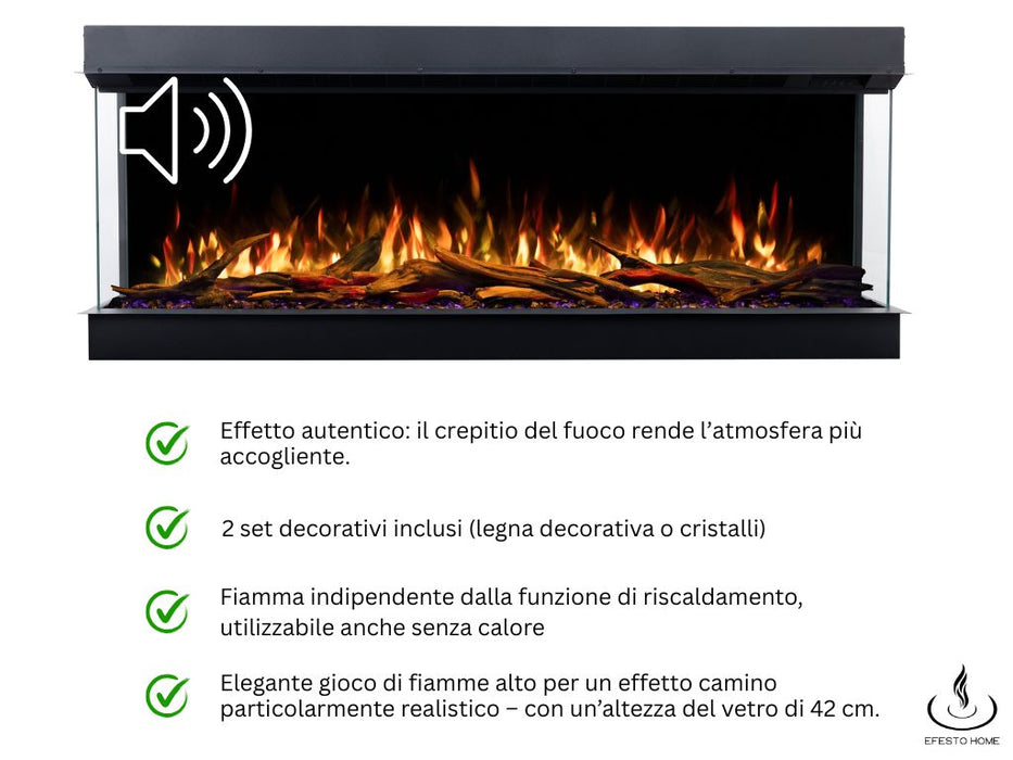 Aflamo Superb 3D - caminetto elettrico da incasso