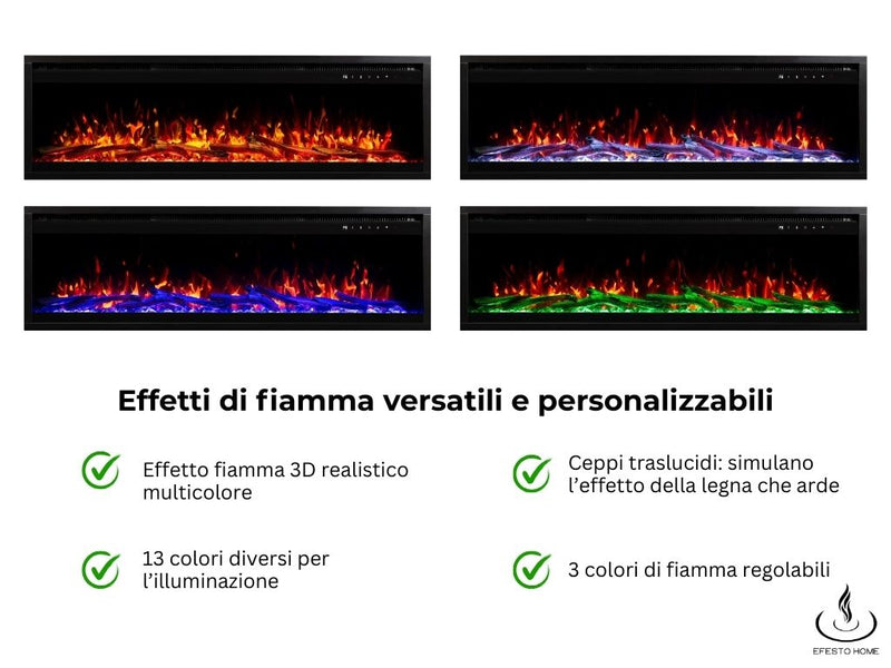 Aflamo Royal Pro caminetto elettrico, vista frontale