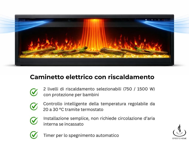 Aflamo Royal Pro caminetto elettrico, vista frontale