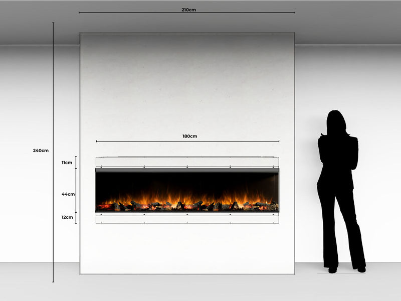 Lumfire Fora – Camino Elettrico da Incasso Frontale, ad Angolo e Trifacciale