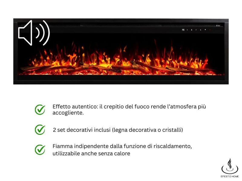 Aflamo Royal Pro caminetto elettrico, vista frontale