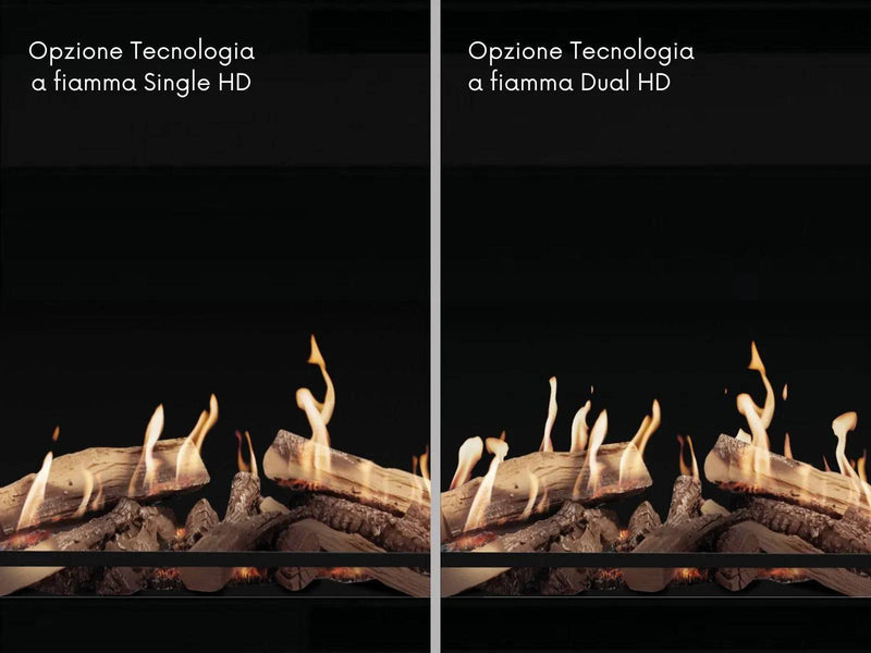 Kalfire E-one 160S - caminetto elettrico da incasso, modello trifacciale