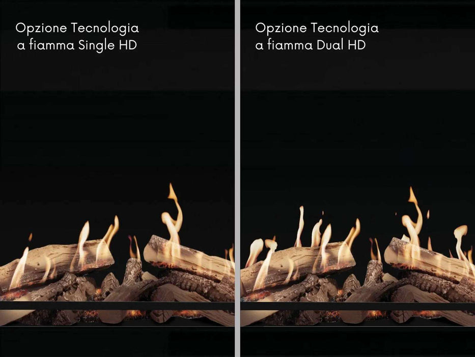 Kalfire E-one 100F - caminetto elettrico da incasso, modello frontale