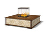 The Flame Bench quadrato - panchina con caminetto, ad acqua nebulizzata, centrale - Efesto Home