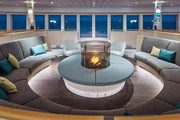 The Flame Drum  - caminetto quadrato da incasso ad acqua nebulizzata - Efesto Home