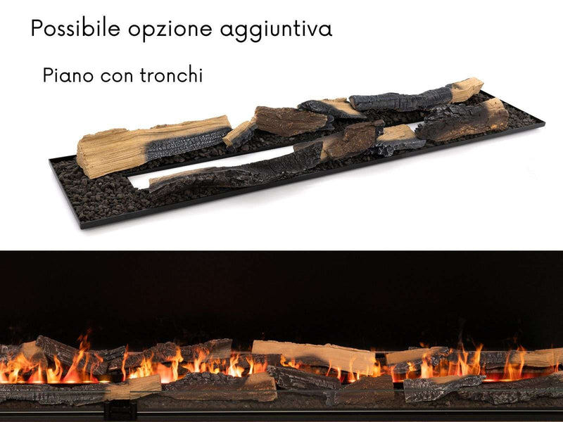 Planika Aura - caminetto elettrico da terra con fiamma a vapore acqueo