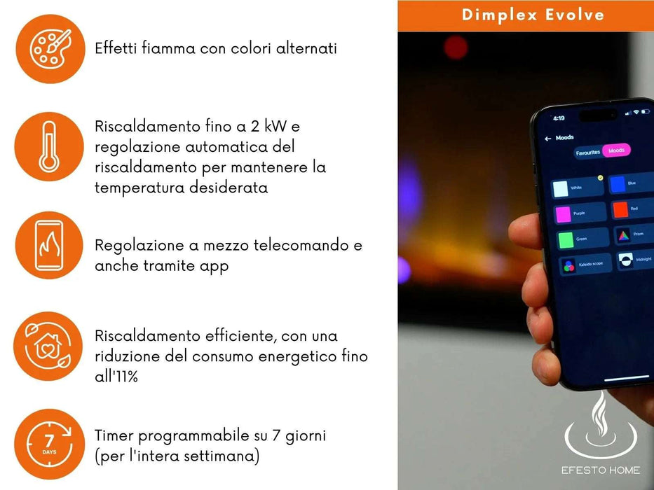 Dimplex Ignite Evolve - caminetto elettrico da parete