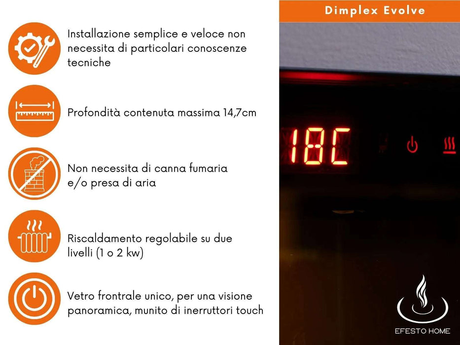 Dimplex Ignite Evolve - caminetto elettrico da parete