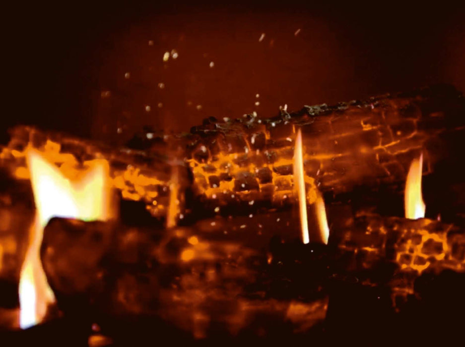 The Flame Movie Star da incasso -  caminetto a effetto fuoco con effetti 3D e legno decorativo