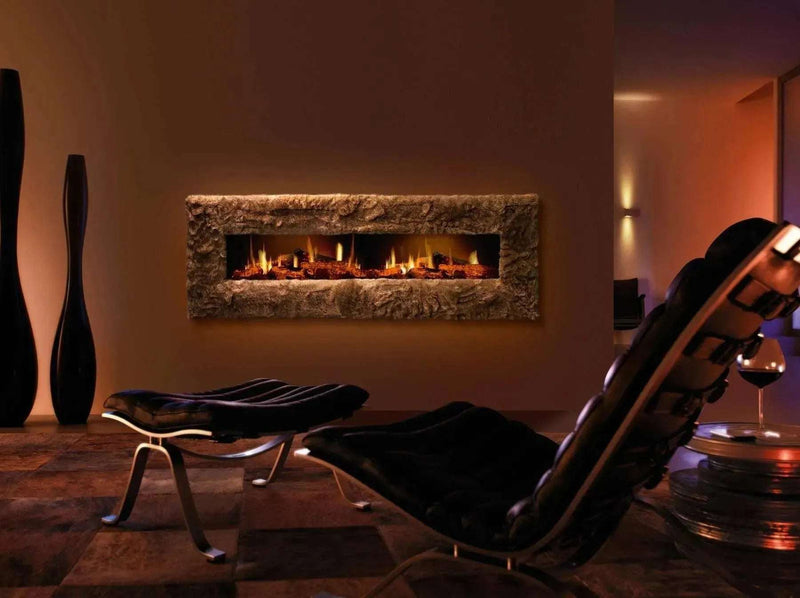 The Flame Movie Star da incasso -  caminetto a effetto fuoco con effetti 3D e legno decorativo - Efesto Home