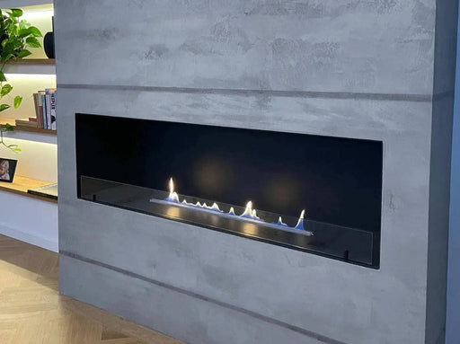 Efesto Frontale - Caminetto a bioetanolo con vista frontale, lunghezza 140 cm - Efesto Home