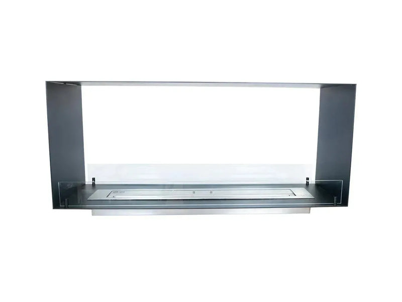 Efesto Bifacciale - Caminetto a bioetanolo con vista bifacciale, lunghezza 110 cm - Efesto Home