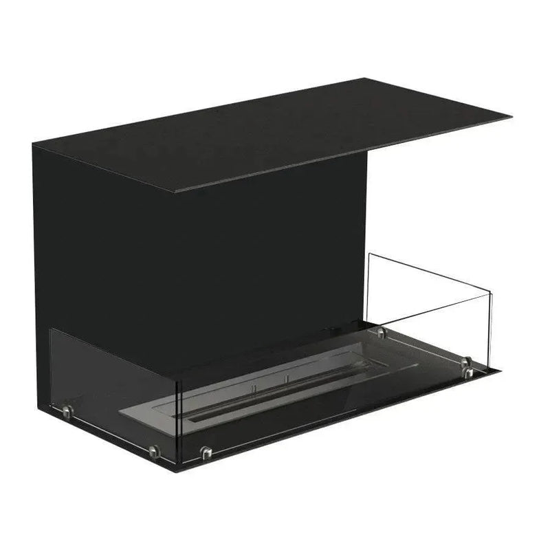 Efesto Forma C - Caminetto a bioetanolo con vista su tre lati, lunghezza 80 cm - Efesto Home