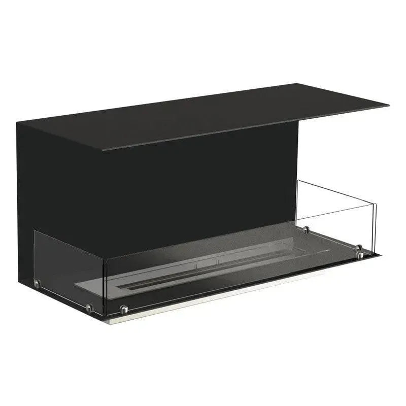 Efesto Forma C - Caminetto a bioetanolo con vista su tre lati, lunghezza 100 cm - Efesto Home