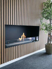 Efesto Frontale - Caminetto a bioetanolo con vista frontale, lunghezza 120 cm - Efesto Home