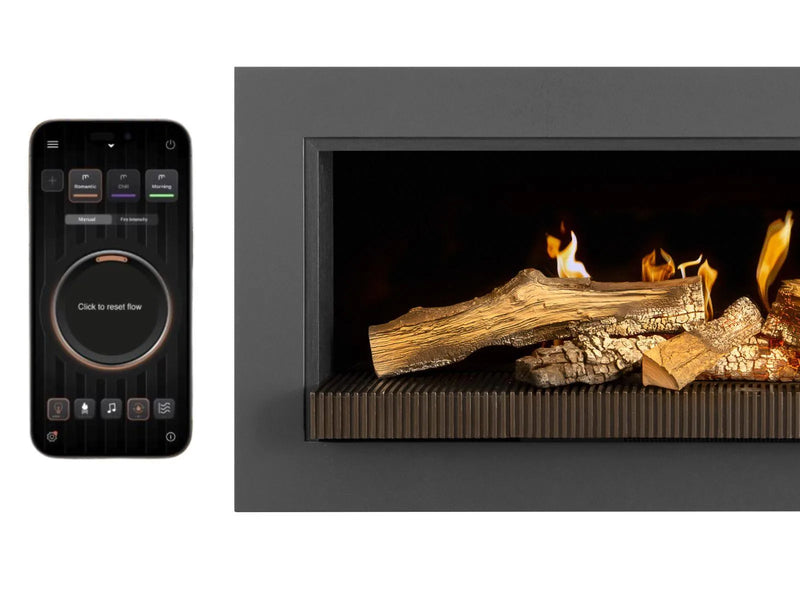 Kalfire E-Series 120 cm - caminetto elettrico con fiamma realistica
