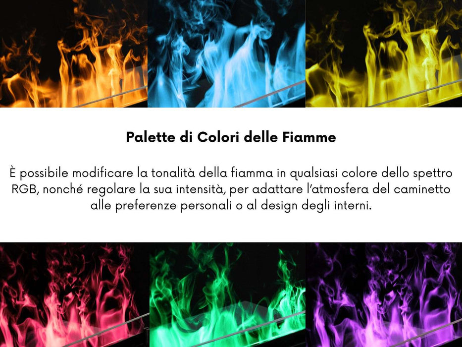 e-MatriX 1300/400 S - caminetto elettrico a vapore acqueo, trifacciale