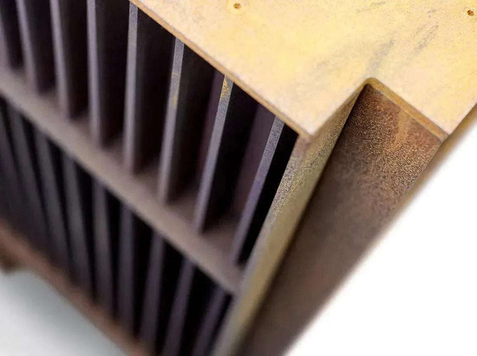 RB73 Quercus caminetto a legna per esterno in acciaio corten - Efesto Home