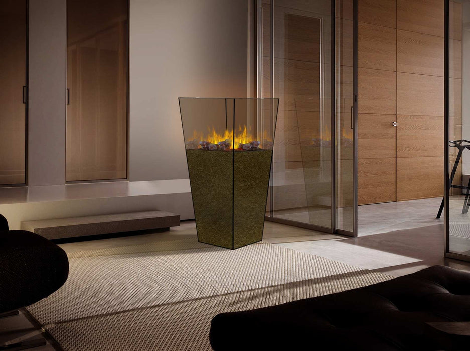The Flame Vase - Vaso con bruciatore, effetto fiamme fredde, ad acqua nebulizzata