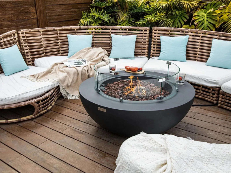 Elementi Lunar - ciotola con braciere a fuoco gas - Efesto Home