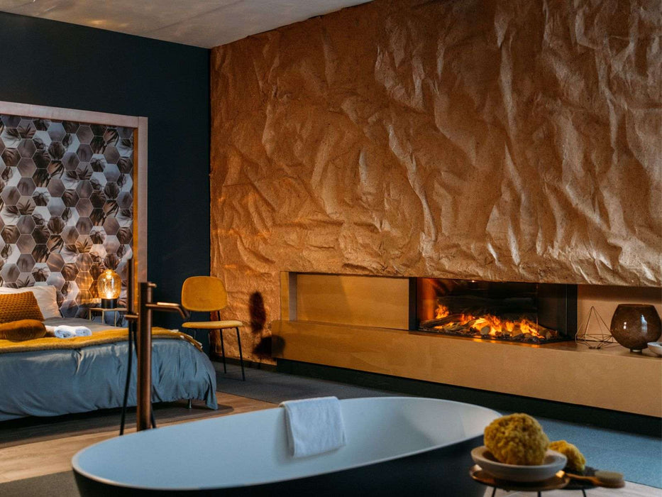 e-MatriX 1050/400 CR - caminetto elettrico a vapore acqueo, angolo destro