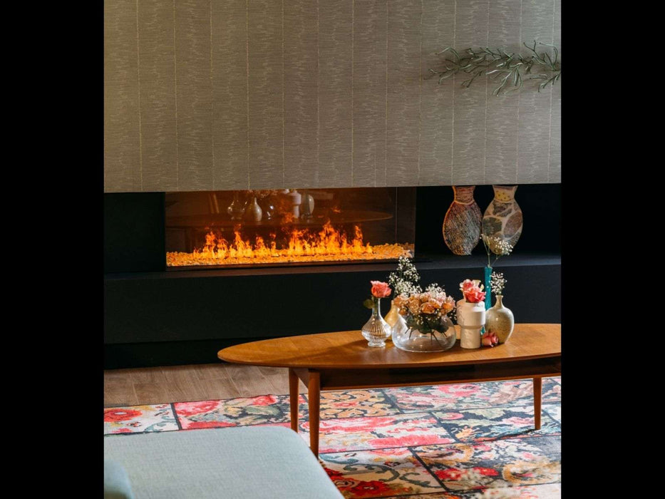 e-MatriX 1300/400 CR - caminetto elettrico a vapore acqueo, angolo destro