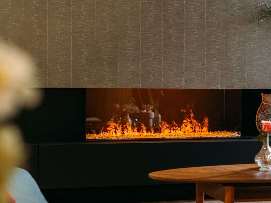 e-MatriX 1300/400 CR - caminetto elettrico a vapore acqueo, angolo destro