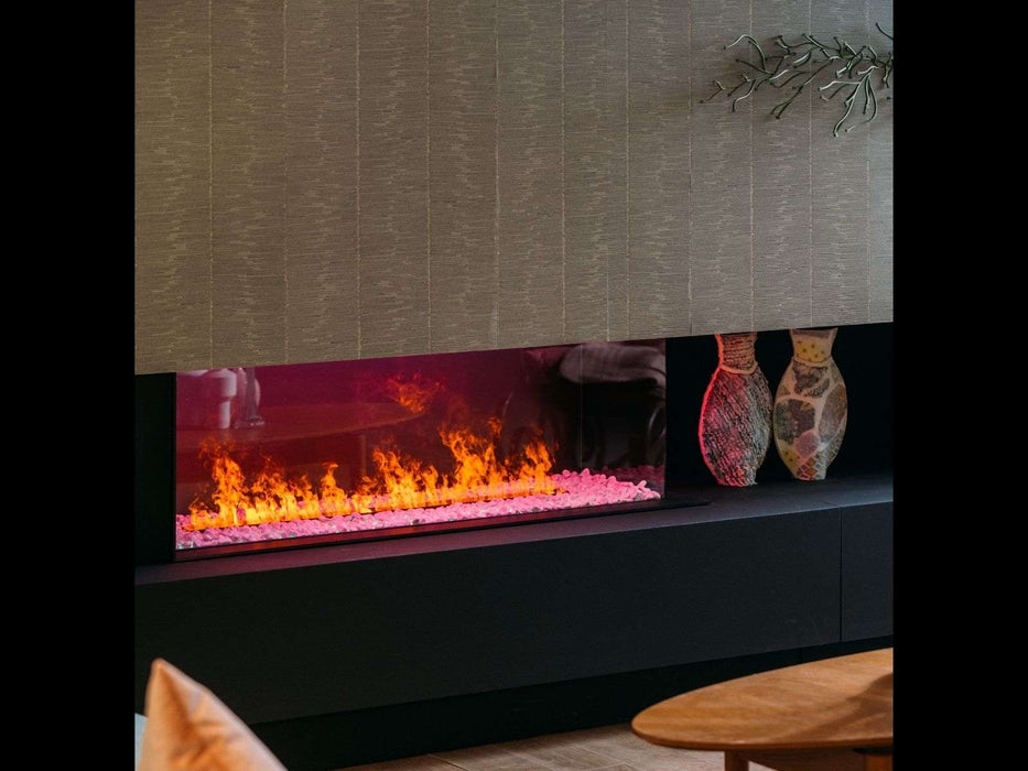 e-MatriX 1300/400 CR - caminetto elettrico a vapore acqueo, angolo destro