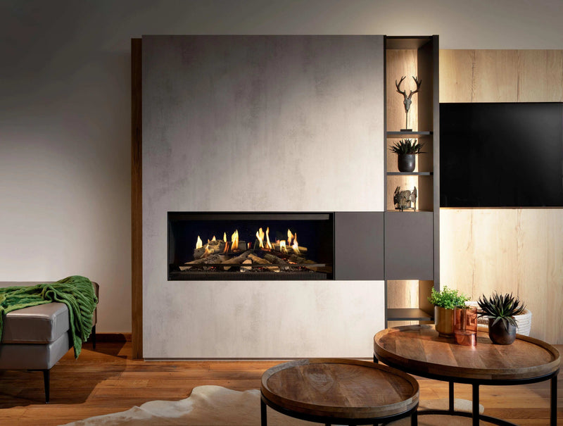 Kalfire E-one 100F - caminetto elettrico da incasso, modello frontale