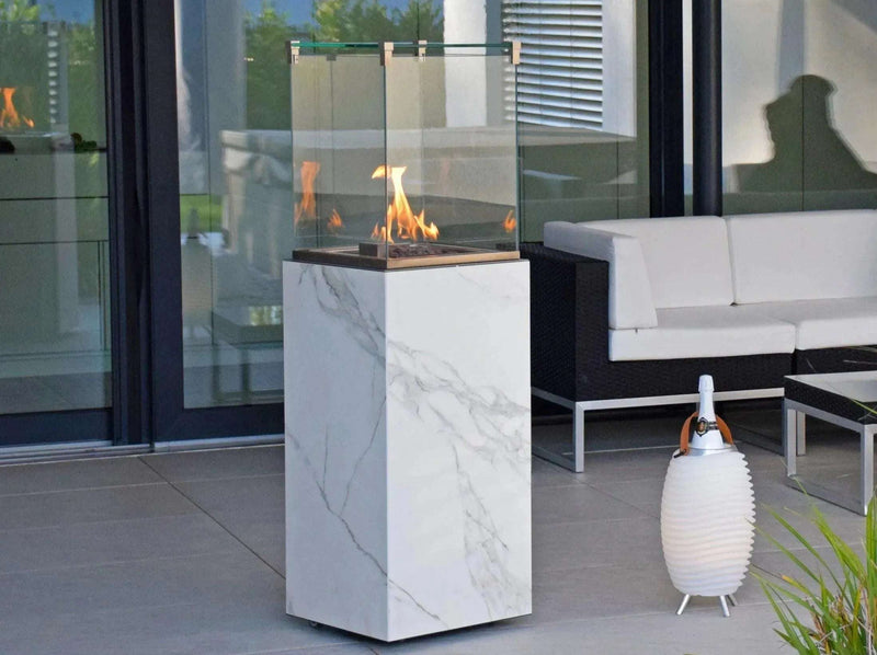 Neocube O - focolare a gas con rivestimento in ceramica - Efesto Home
