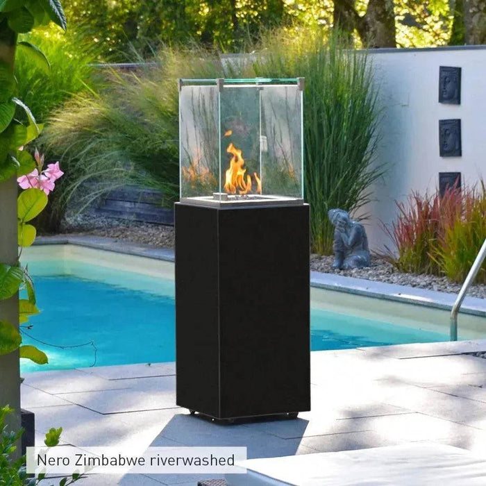 Neocube O - focolare a gas con rivestimento in ceramica - Efesto Home