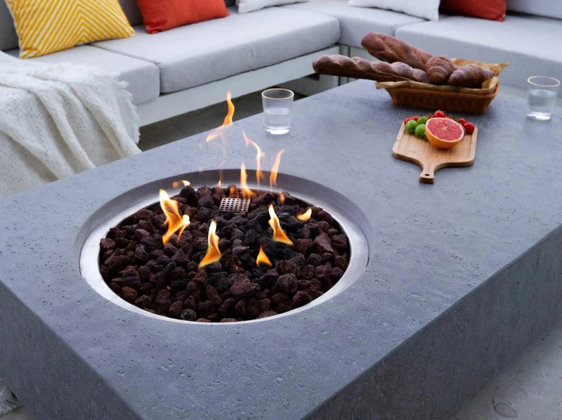 Elementi Metropolis tavolo con braciere a fuoco gas - Efesto Home