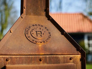 RB73 Bijuga caminetto a legna per esterno in acciaio corten - Efesto Home