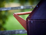 RB73 Bijuga caminetto a legna per esterno in acciaio corten - Efesto Home